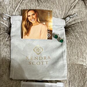 Kendra Scott Emerald Green Stud Earrings